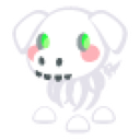 White Skeleton Dog Sticker